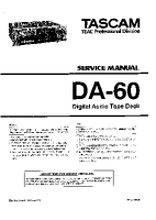 Tascam DA-60 - Service Manual 